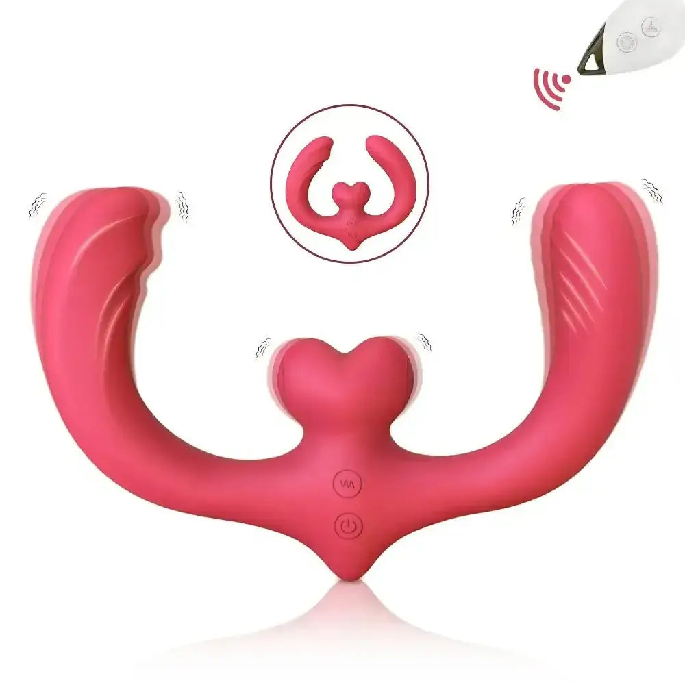 G-Spot Double-Ended Sex Toys Dildo Vibrator for Women Lesbian Couples 7 Vibration Vibrators Strapless Strap-on Adults
