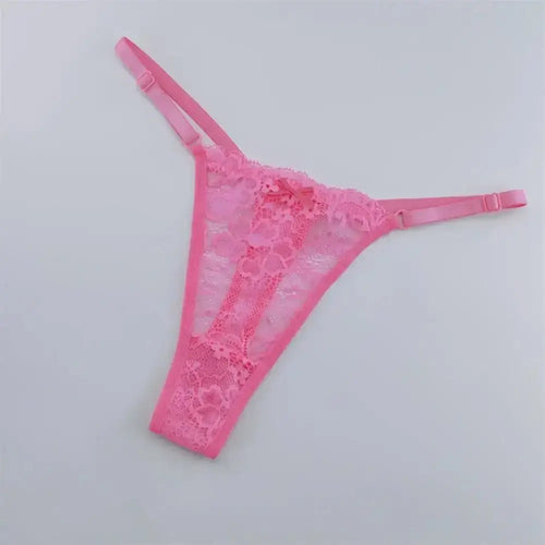 3Pcs Lace Thongs Women Lace Low Waist Panties Sexy Transparent Underwear Fashion Breathable G - string Ladies Intimates Lingerie - The Lady's Haven