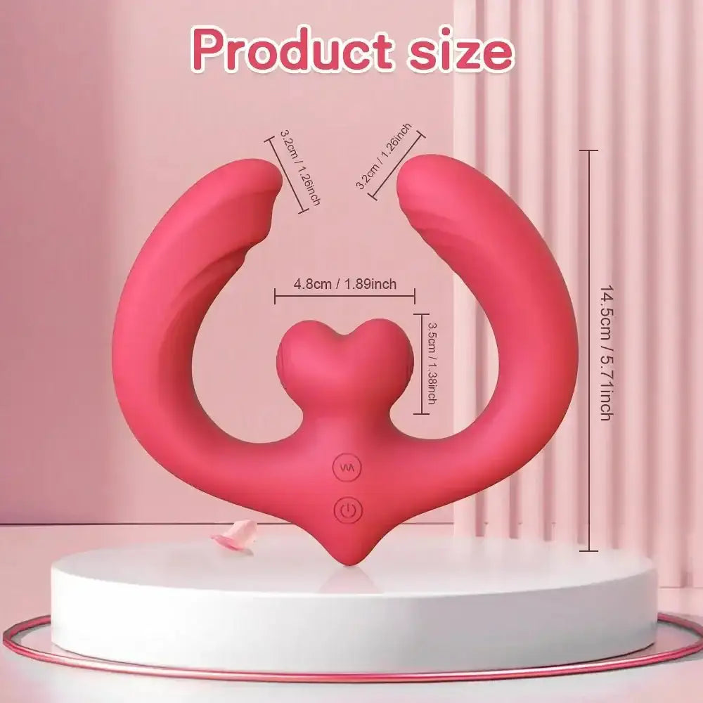 APP Strapless Strap-On G-Spot Dildo Vibrator Realistic Double-Ended Vibrating Butt Plug Anal Sex Toys for Women