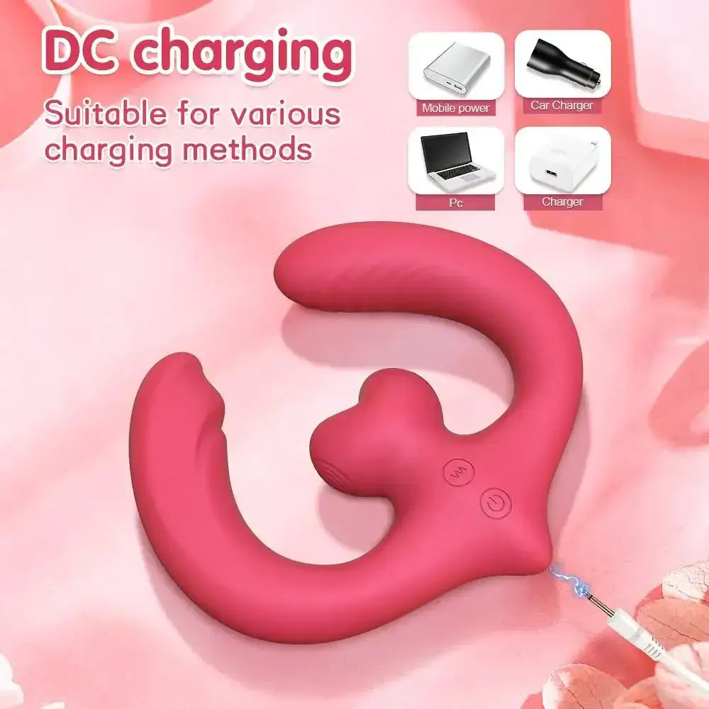 APP Strapless Strap-On G-Spot Dildo Vibrator Realistic Double-Ended Vibrating Butt Plug Anal Sex Toys for Women