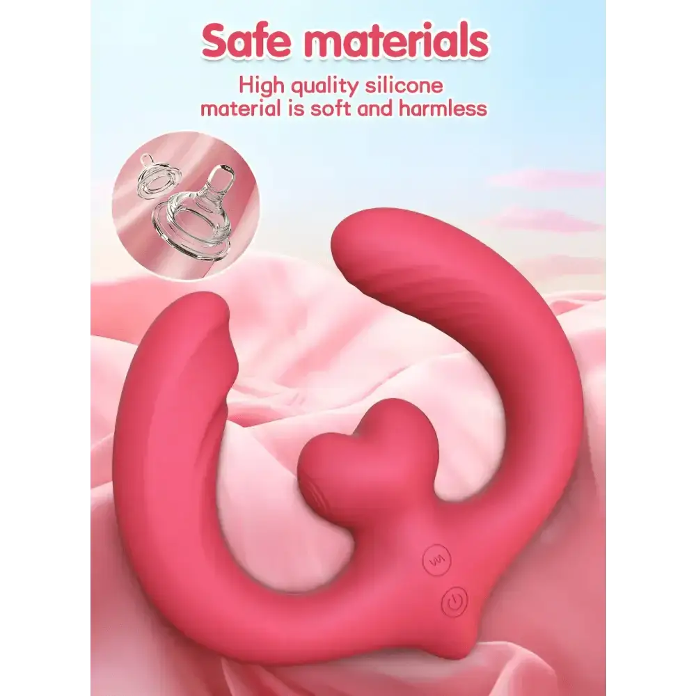 APP Strapless Strap-On G-Spot Dildo Vibrator Realistic Double-Ended Vibrating Butt Plug Anal Sex Toys for Women