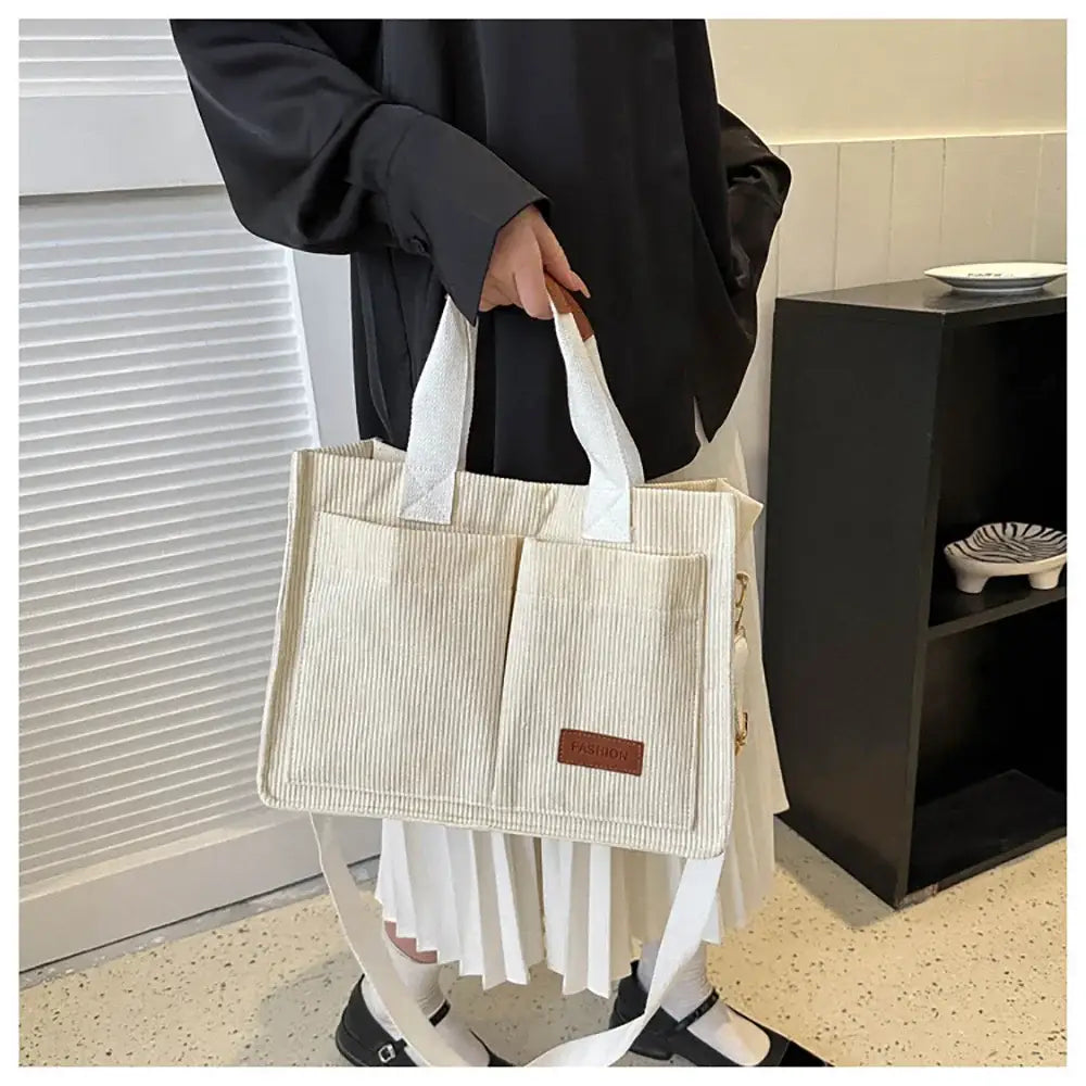 Ladies’ Handbag Large Capacity New Fashionable Canvas Bag - Handbags