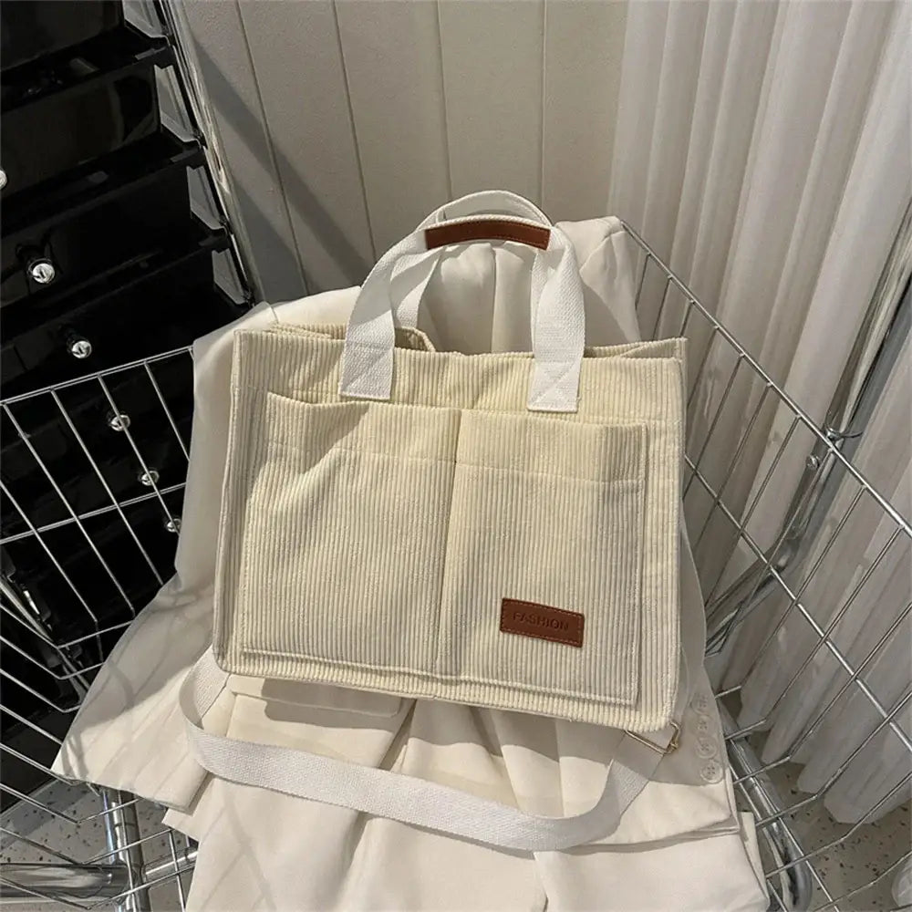Ladies’ Handbag Large Capacity New Fashionable Canvas Bag - Handbags