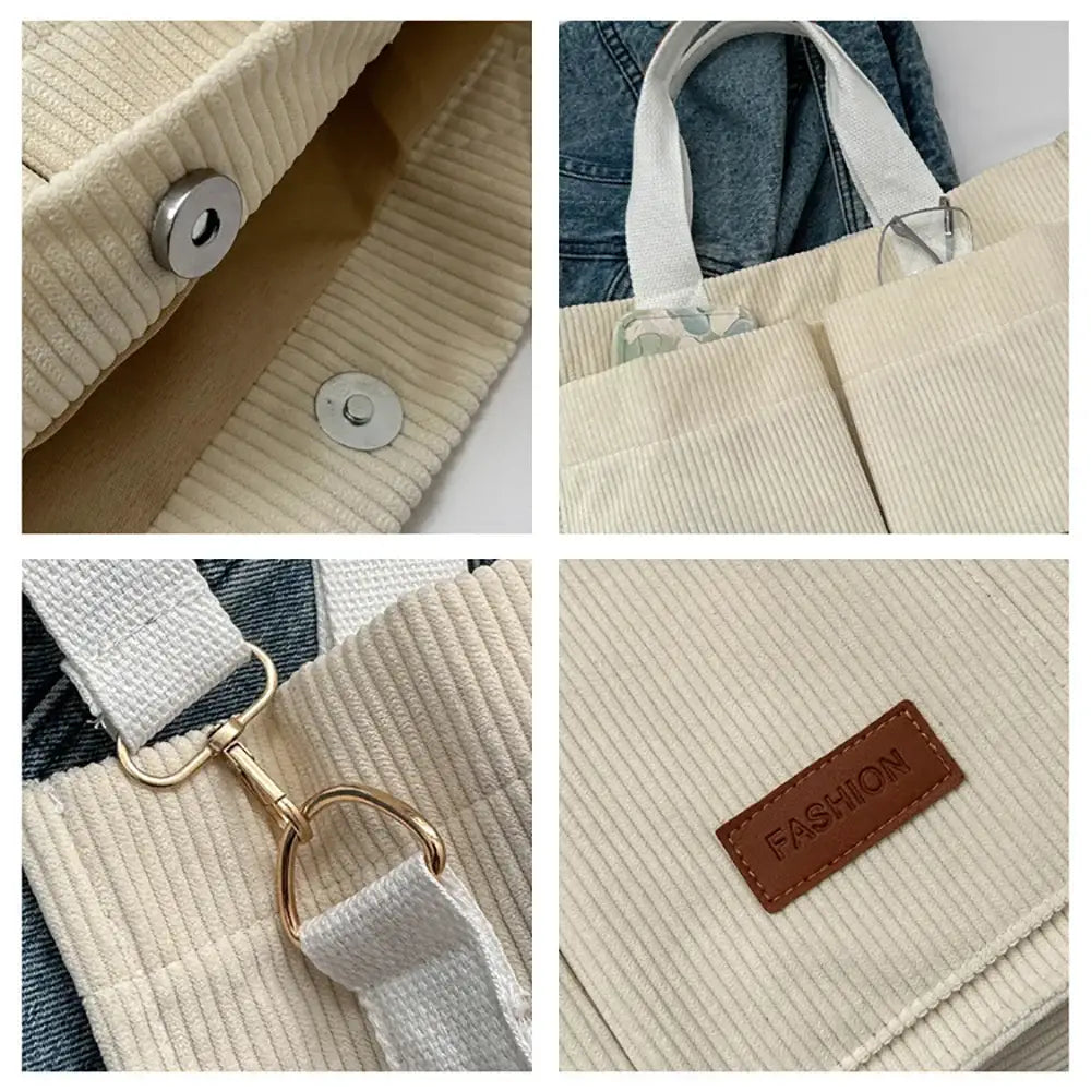 Ladies’ Handbag Large Capacity New Fashionable Canvas Bag - Handbags