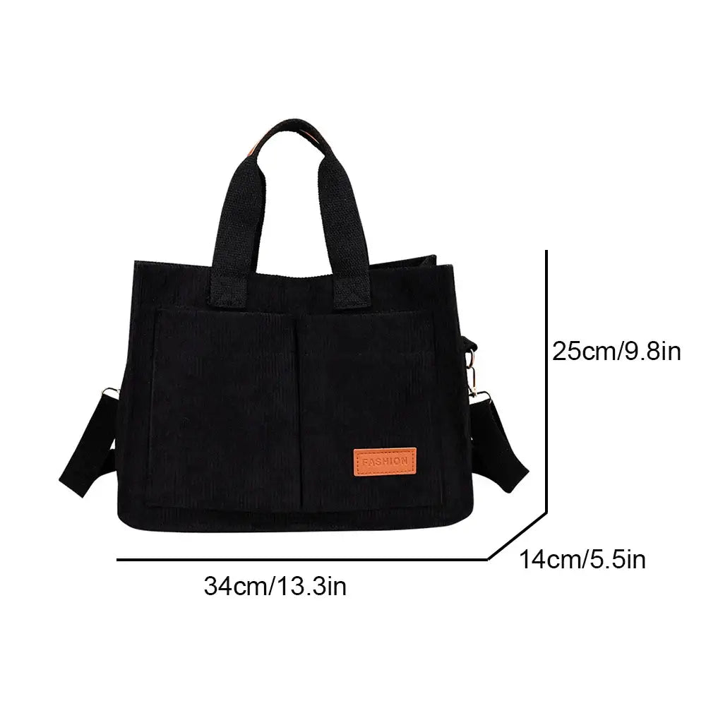Ladies’ Handbag Large Capacity New Fashionable Canvas Bag - Handbags