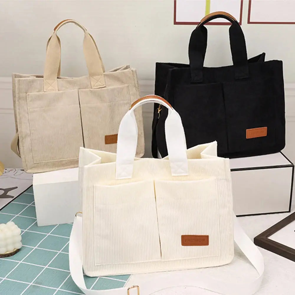 Ladies’ Handbag Large Capacity New Fashionable Canvas Bag - Handbags