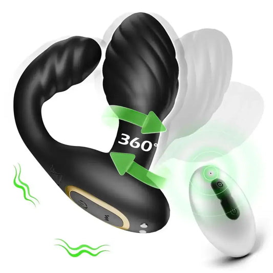 Rotating Anal Plug Vibrator Remote Control Butt Plug Men Prostate Massage Female Vagina Masturbator Adult Sex Toys For Women Gay - The Lady's Haven